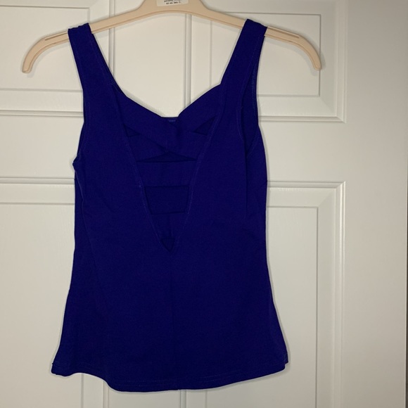 Necessary Objects Royal Blue Crisscross back tank - Picture 3 of 7
